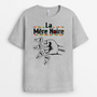 9219AFR2 tee shirt personnalise cadeau maman et papa couleur claire le pere noir 9219atfzb