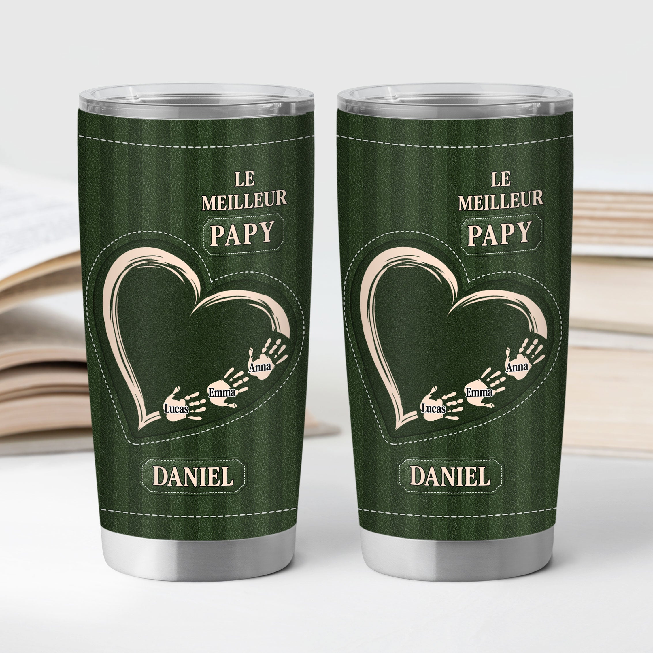 9221TFR2 effet dimpression 3d mugs isotherme personnalisable 590 ml le meilleur papa papy 9221t