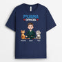 9229AFR2 tee shirt personnalise chat avec maitre pyjama pour dormir officiel 9229a3dmd