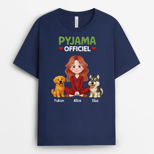 9229AFR2 tee shirt personnalise chien avec maitre pyjama pour dormir officiel 9229a3dmc