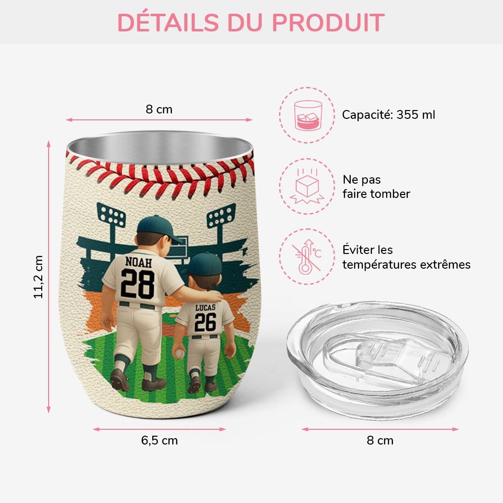 9230TFR3 effet dimpression 3d mug isotherme personnalise texte_ 355ml meilleur papa papy fan de baseball 9230tndbb