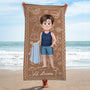 9242BFR2 serviette de plage personnalisee prenom_ homme_femmeenfant partir en vacances 9242b6dza