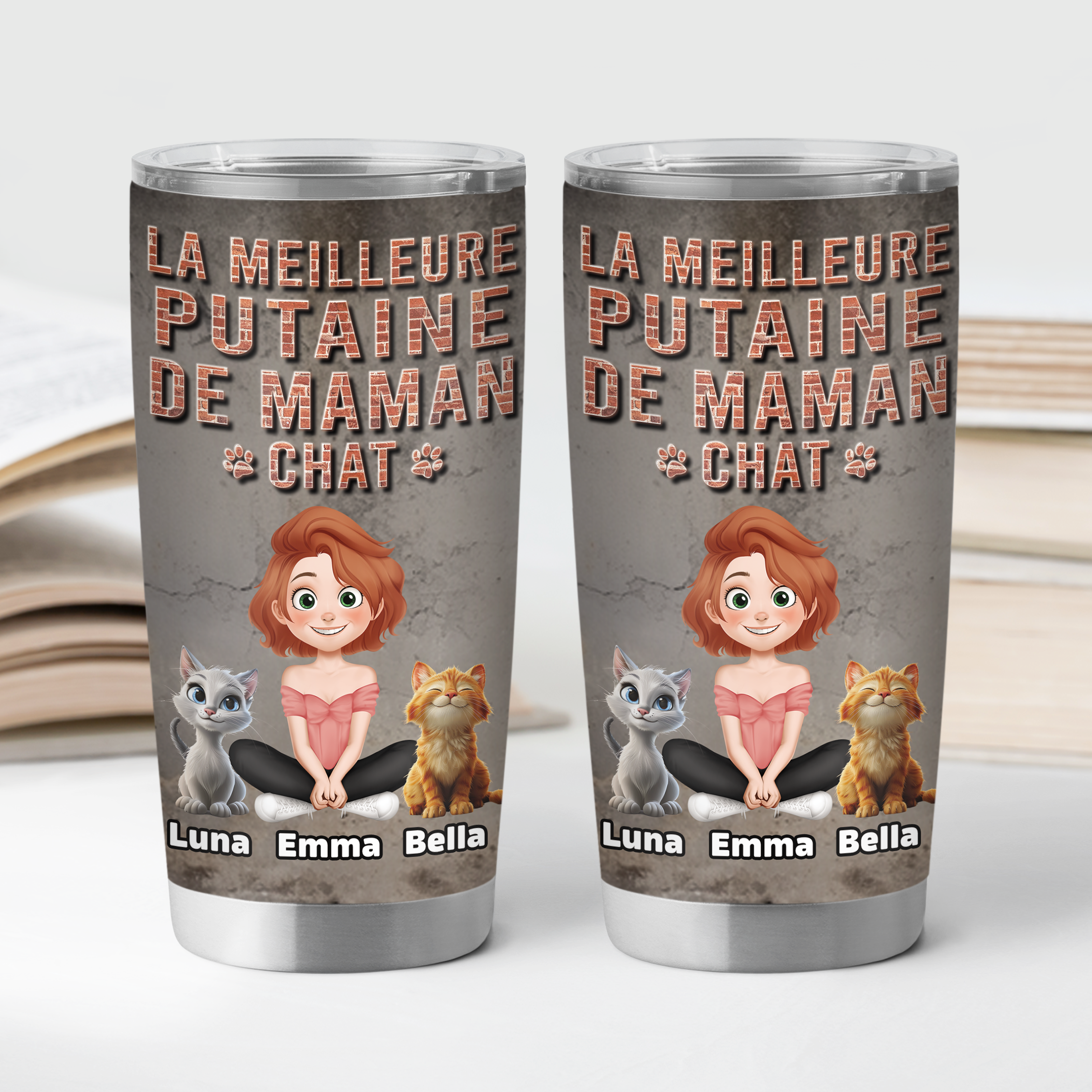 9249TFR2 effet dimpression 3d mug isotherme personnalise 590ml avec chat meilleure maman chat 9249tte1d