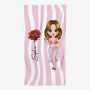 9268BFR1 serviette de plage a personnaliser_ femme cadeau pour voyage en ete 9268bspza