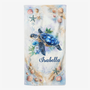 9270BFR1 serviette de plage a personnaliser_ femme cadeau pour ete dessin tortue 9270bsena