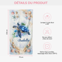 9270BFR3 serviette de plage a personnaliser_ femme cadeau pour ete dessin tortue 9270bsena