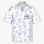 9272AFR1 chemise hawaienne personnalisee_ pour ete style toile bleue mamie papy appartient a 9272aaskaa