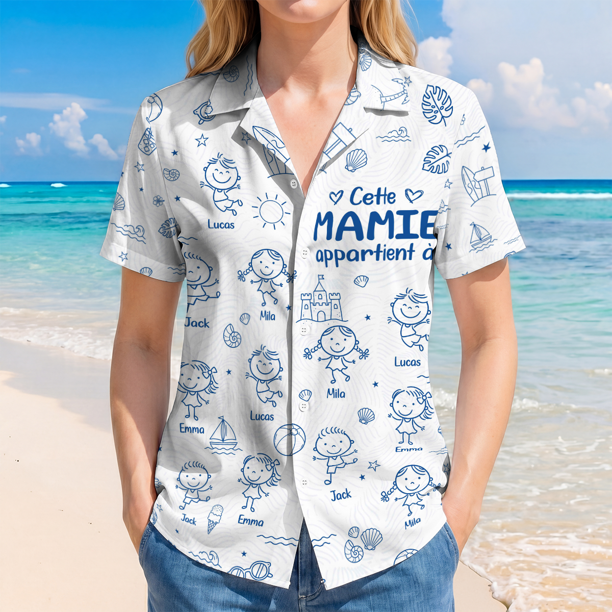 9272AFR2 chemise hawaienne personnalisee_ pour ete style toile bleue mamie papy appartient a 9272aaskaa