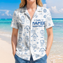 9272AFR2 chemise hawaienne personnalisee_ pour ete style toile bleue mamie papy appartient a 9272aaskaa