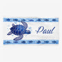 9276BFR1 serviette de plage personnalise_ homme femme dessin tortue avec prenom 9276b8esb