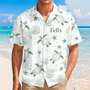9283AFR2 chemise hawaienne personnalisee prenom_ et dessin tortue cadeau ete femme 9283aaneza