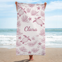 9283BFR2 serviette de plage personnalisee prenom_ et dessin tortue cadeau ete femme 9283bneza