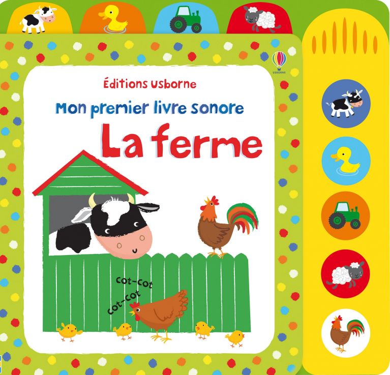 Usborne — Livre sonore « Les animaux de la ferme »