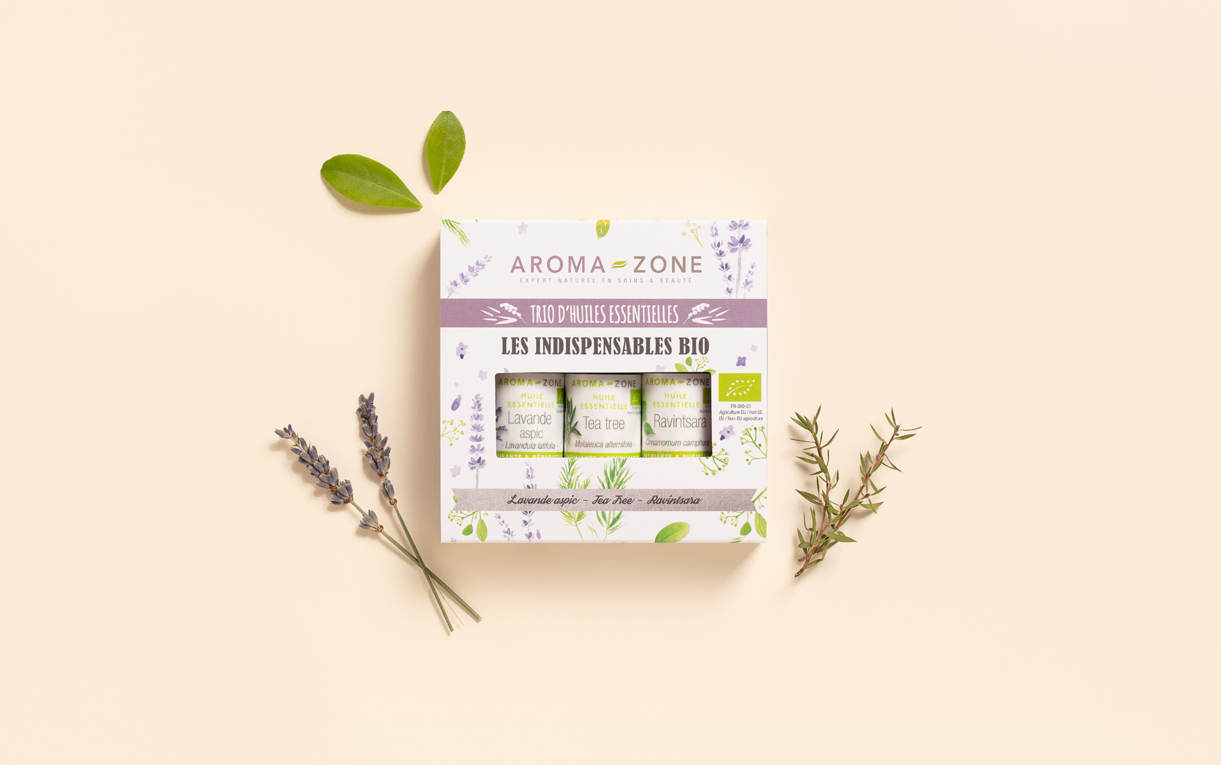 Coffret 3 roll-on BIO : Zen au quotidien (Aroma-Zone)