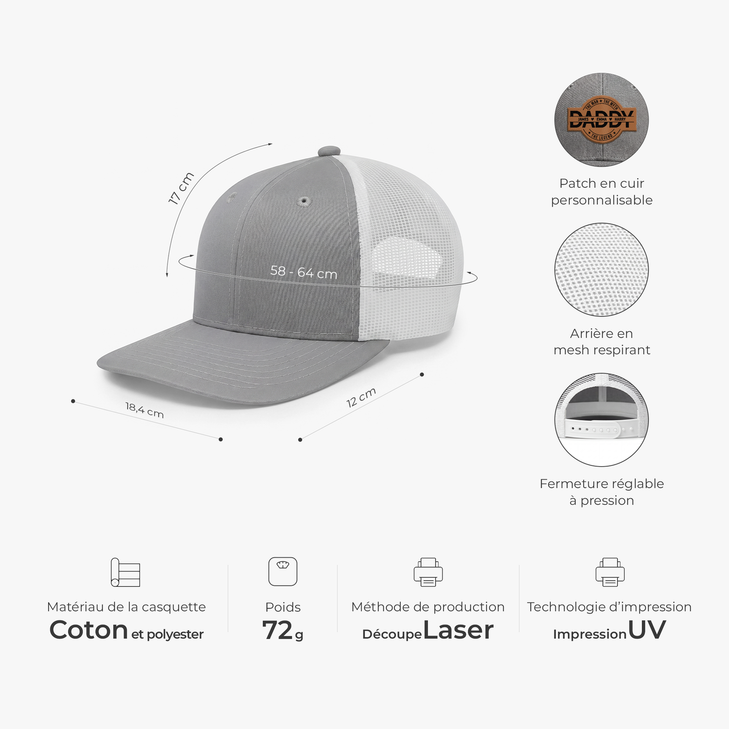 Casquette Patch Personnalis e Dr le Pour Homme Club Des Vieux Connar casquette-patch-personnalis-e-dr-le-pour-homme-club-des-vieux-connar