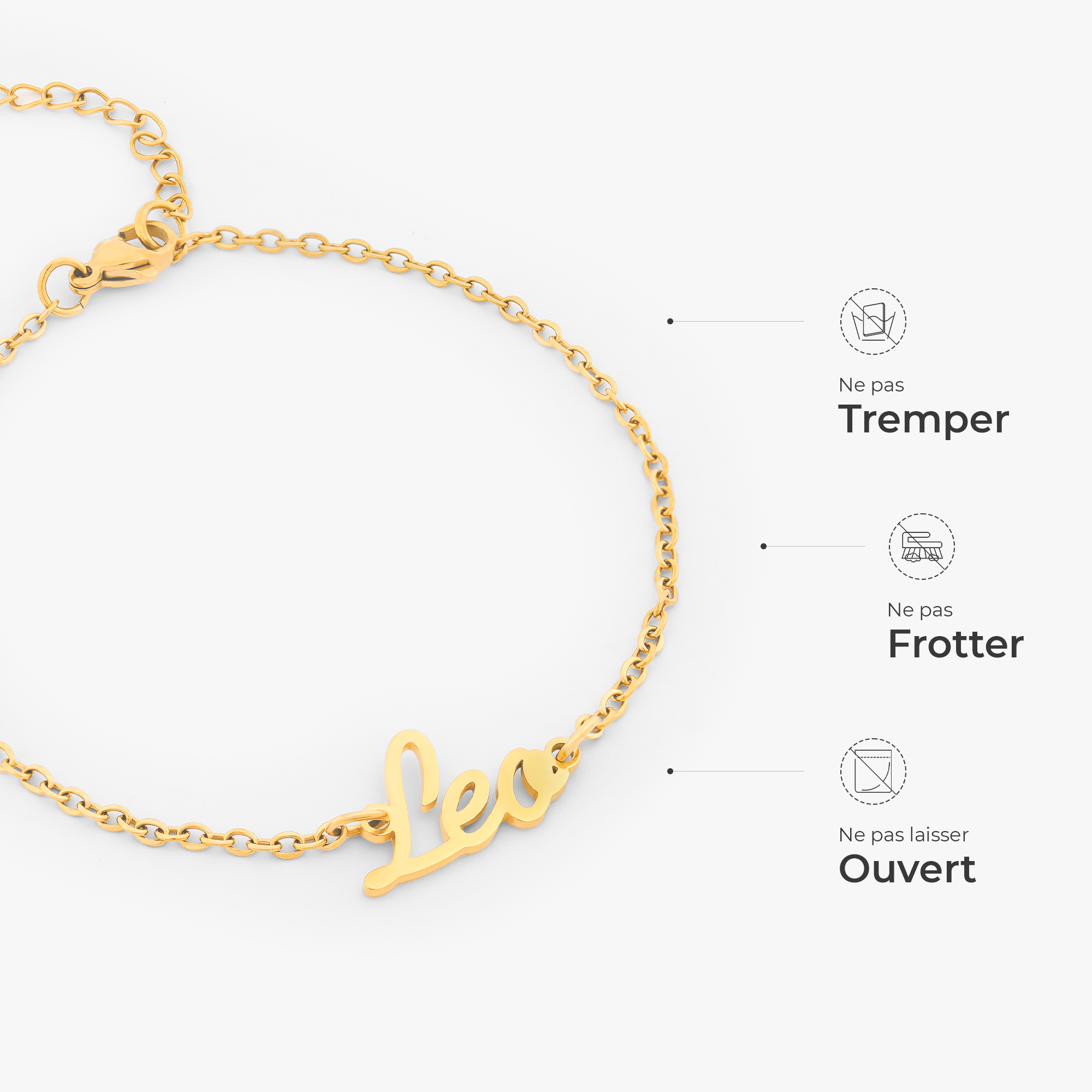 FR4 bracelet personnalise prenom cadeau unique pour femme et homme