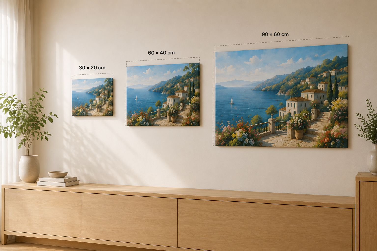 Vérifier le poids et le format de la toile