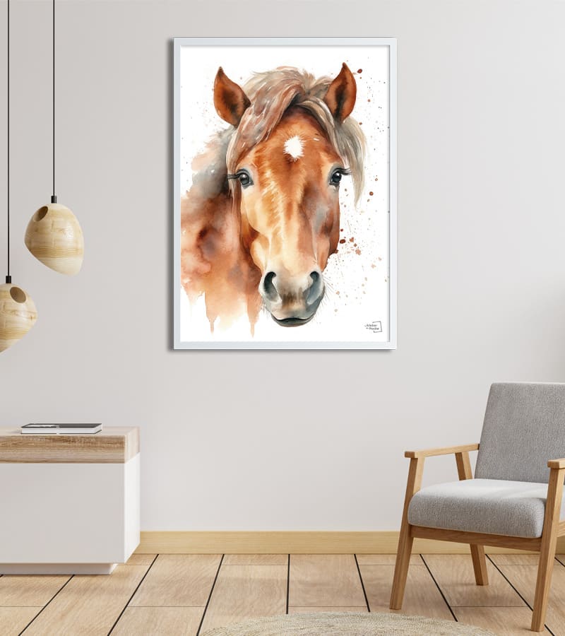 Affiche artistique sur le thème du cheval
