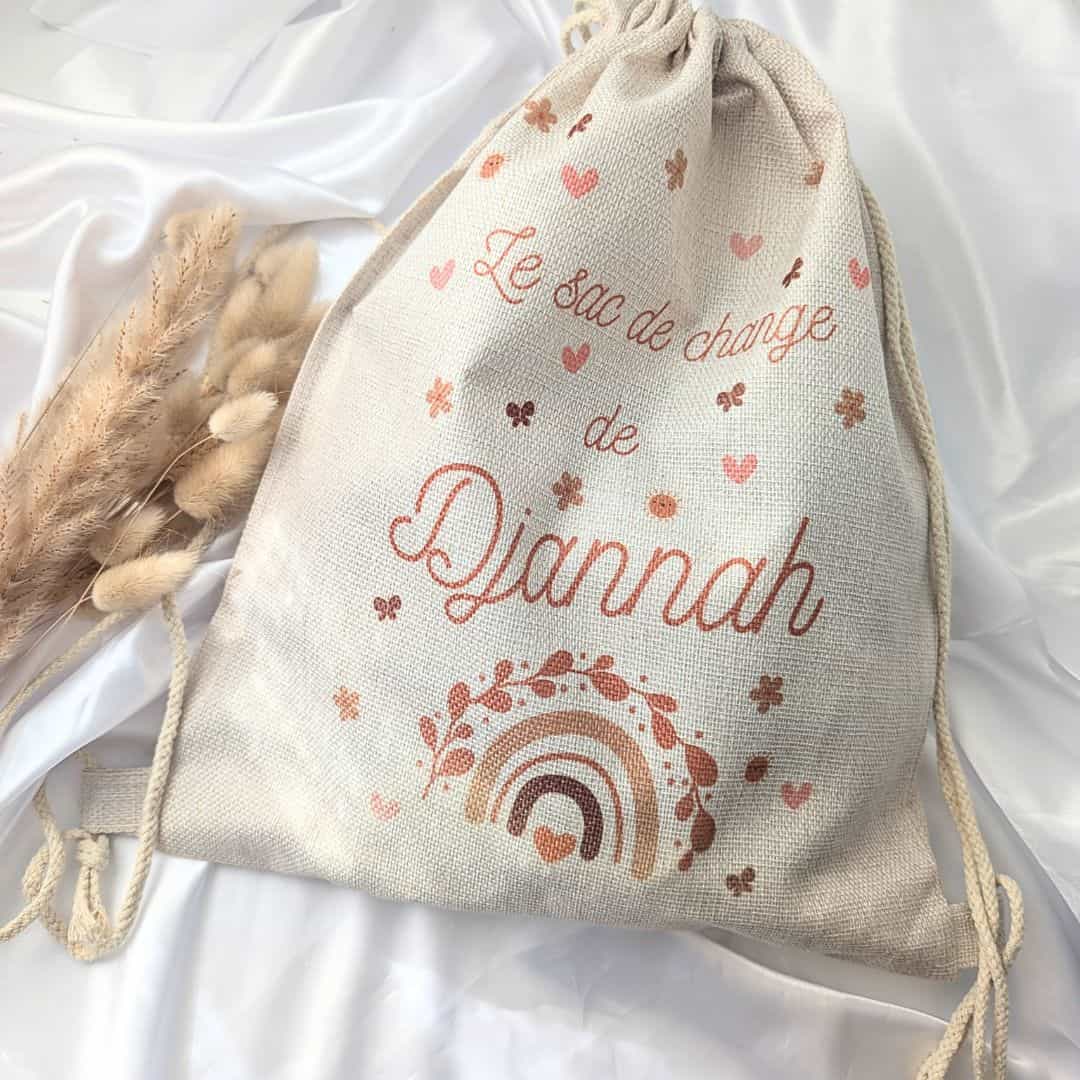 Sac en tissu personnalisé à offrir aux invités