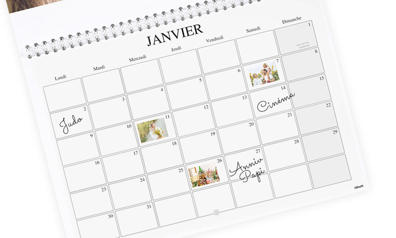 Calendrier photo personnalisé comme cadeau femme unique