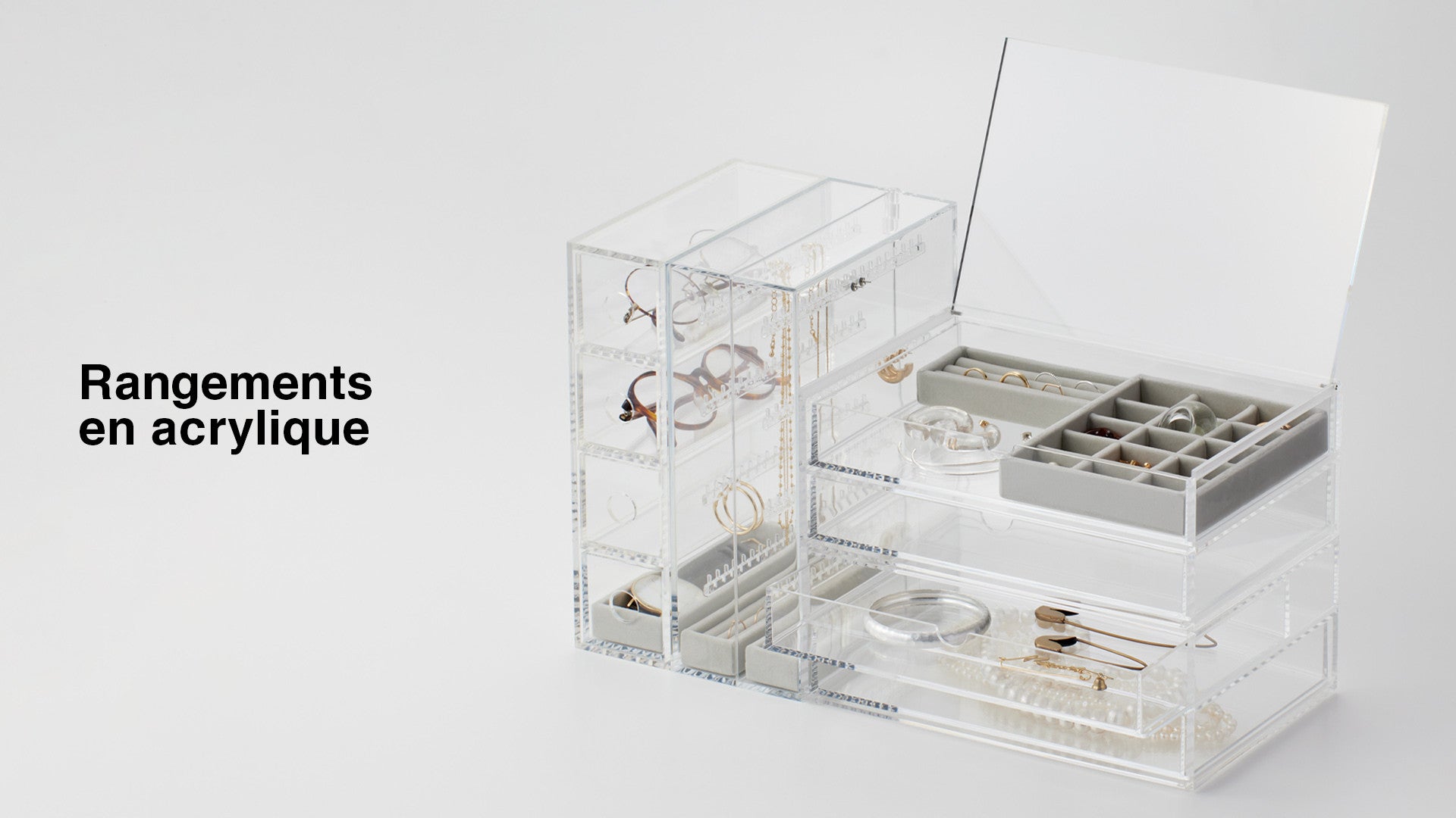 Les rangements en acrylique Muji 