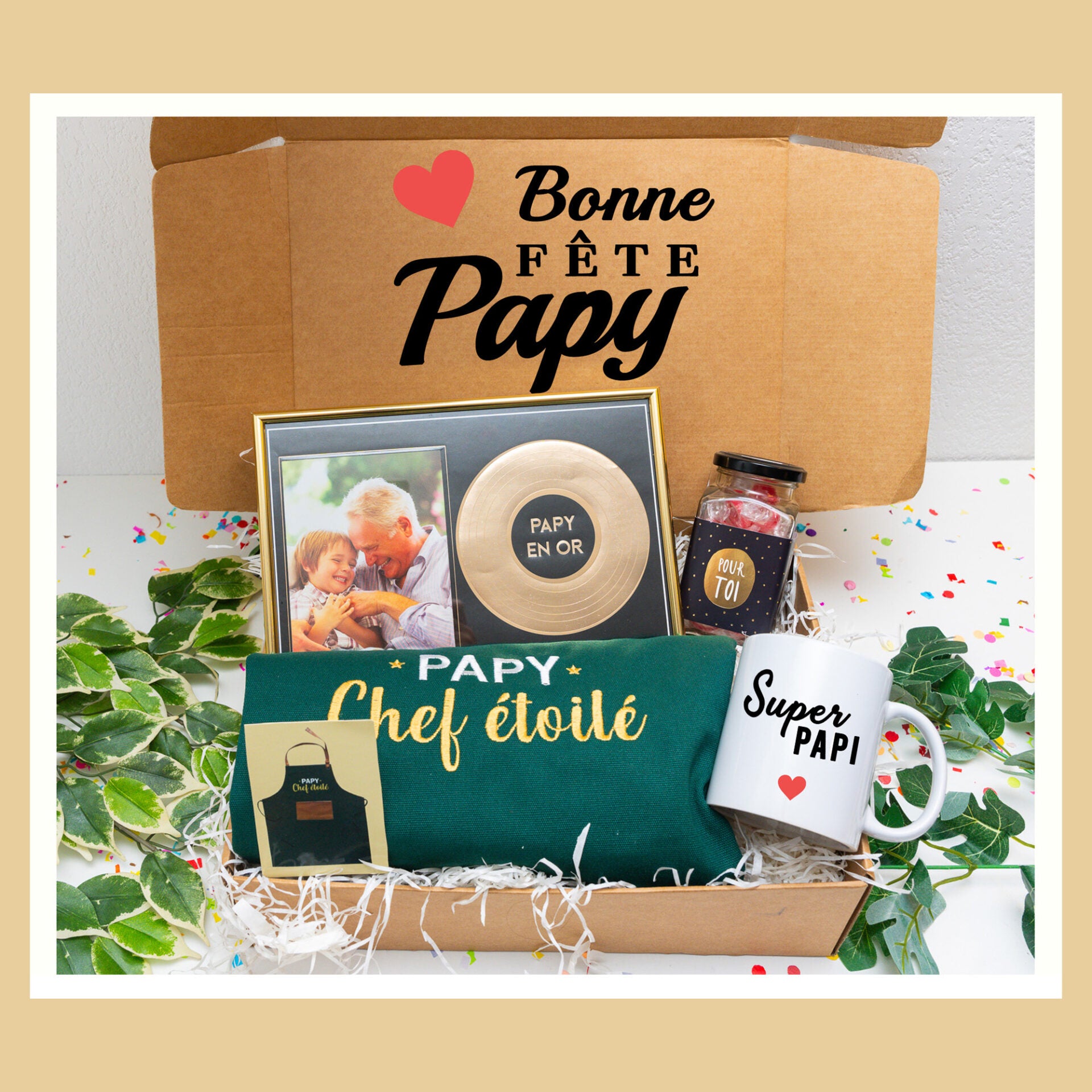 Boîte à souvenirs décorée pour papy