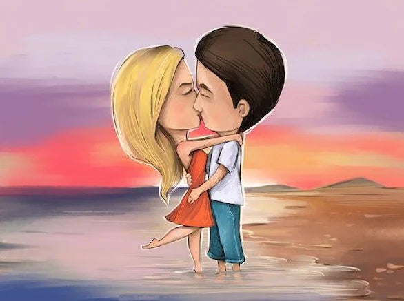 Caricature personnalisée de couple[product]