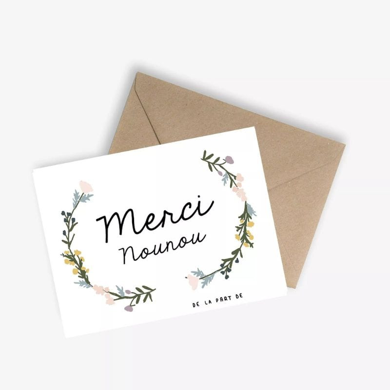 Carte de Vœux Personnalisée - idee cadeau nounou noel