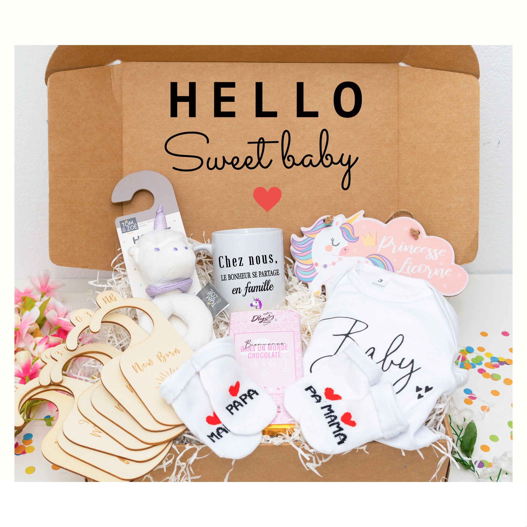 Coffret cadeau maman et nouveau-né