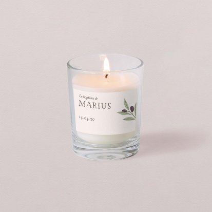 Une bougie parfumée personnalisée