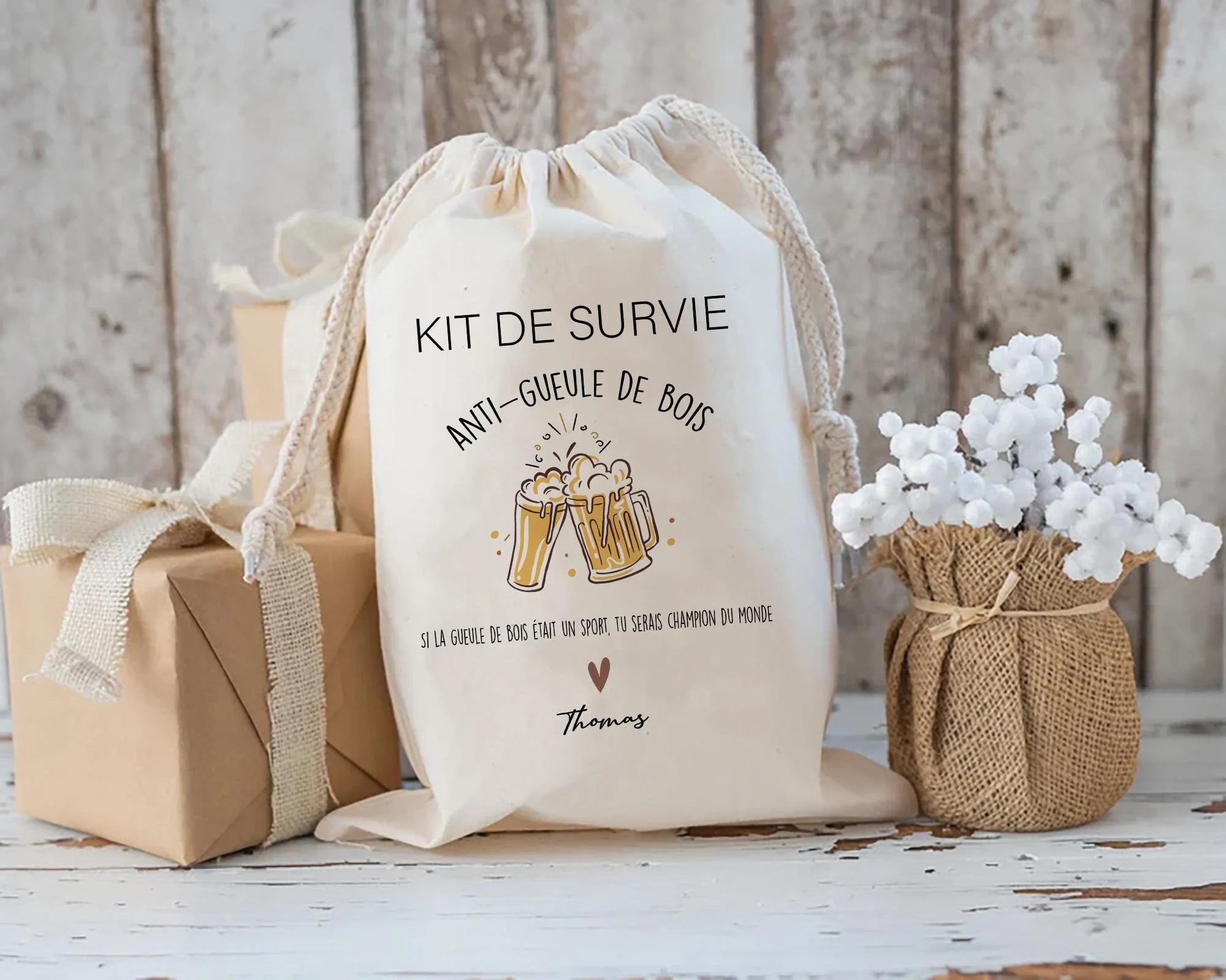 Kit de Survie Anti-Gueule de Bois Personnalisé
