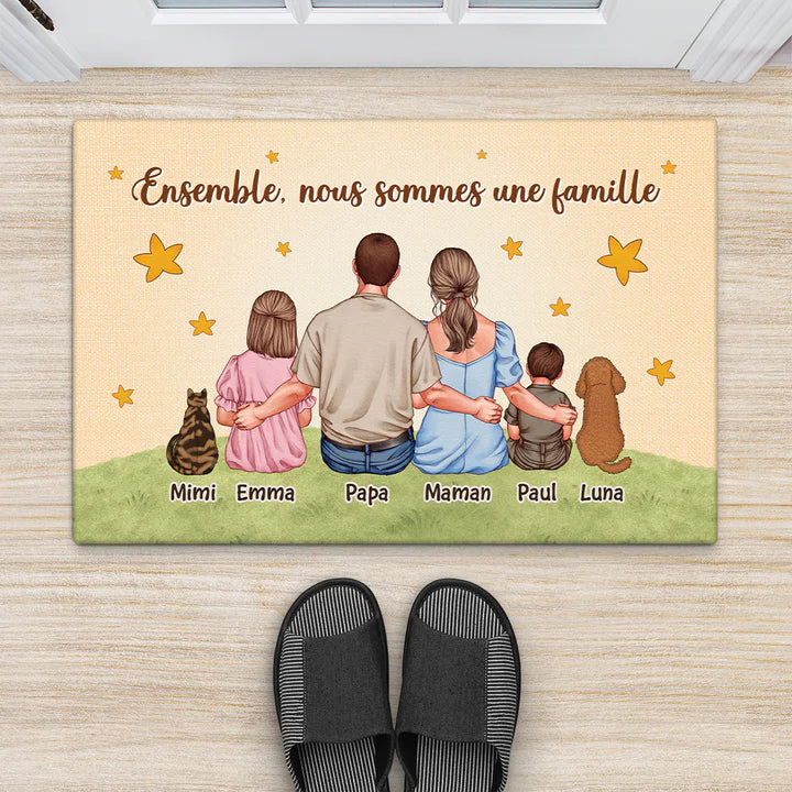 paillasson cadeau plus famille et animaux
