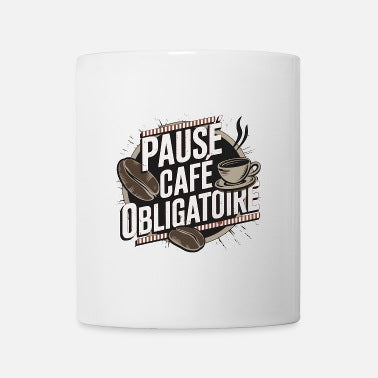 Tasse Humoristique “Pause Café Obligatoire” - cadeau noel nounou