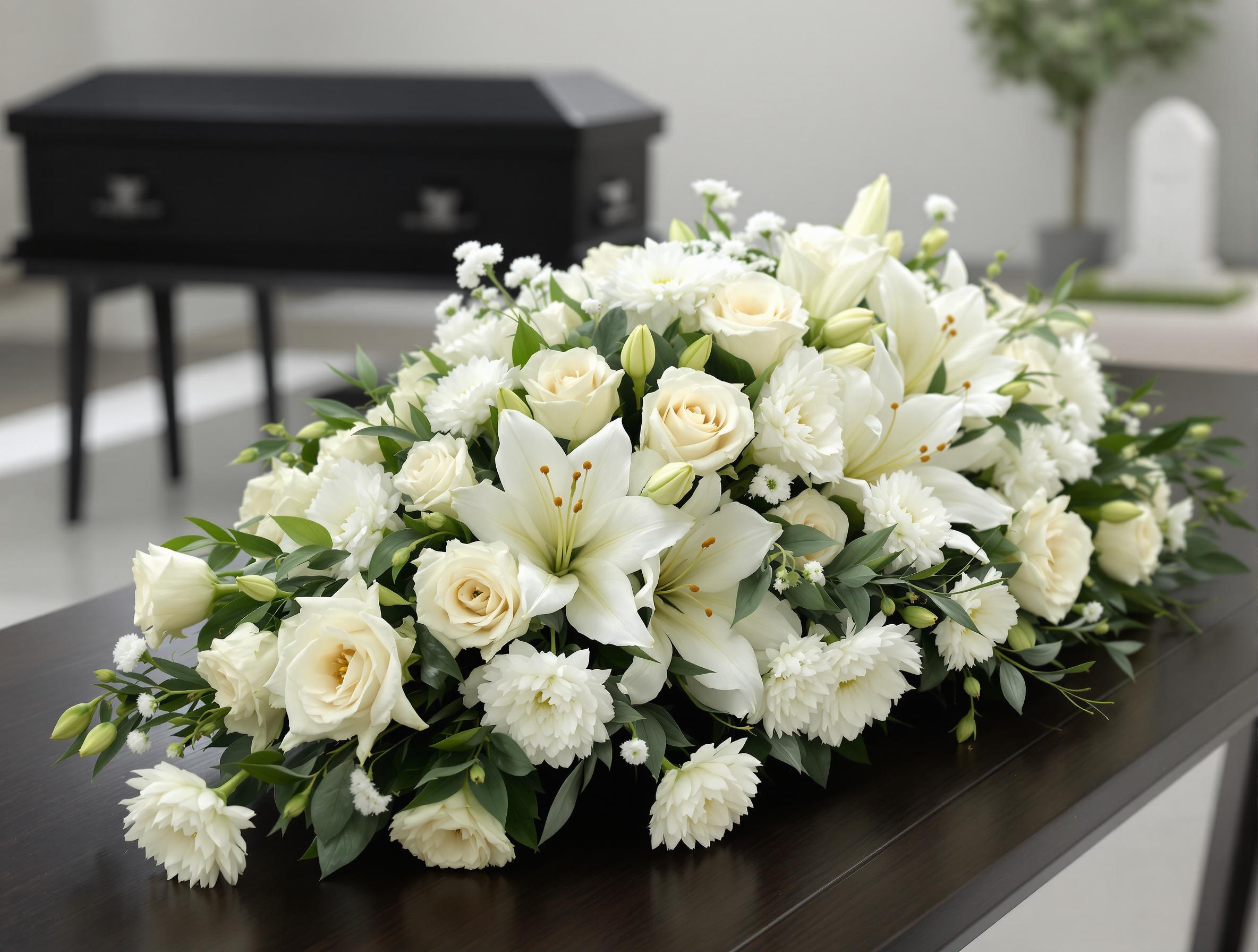 Fleurs pour une crémation