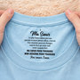 tee shirt personnalise texte a l_interieur du col de couleur claire cadeau frere et soeur_ 9255aacfpb