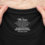tee shirt personnalise texte a l_interieur du col de couleur foncee cadeau frere et soeur_ 9255aacfpb
