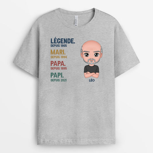 0004A040BFR2 cadeau Personalisable T shirt homme papa papi texte_09448167 5a0e 4d81 847b 32e61511b43d