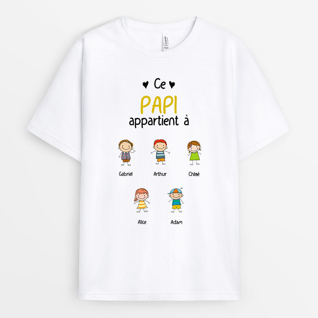 0014A040BFR1 present Personalisable T shirt enfants papa papi_c23f9ef4 e431 4013 a01a b5cd38778650