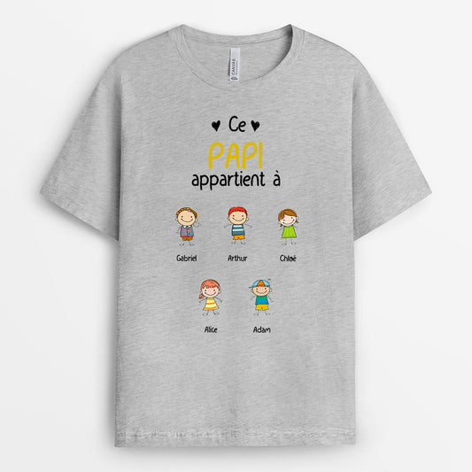 0014A040BFR2 present Personalisable T shirt enfants papa papi_d79120c3 cfce 469b 85a7 96065b3bbb85