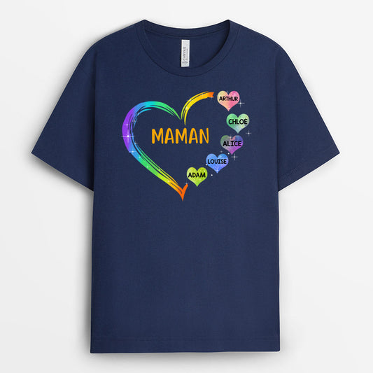 0041A030AFR2 present Personalisable T shirt coeur maman mamie_f26956c8 1c45 4ea0 a166 b3f446282810