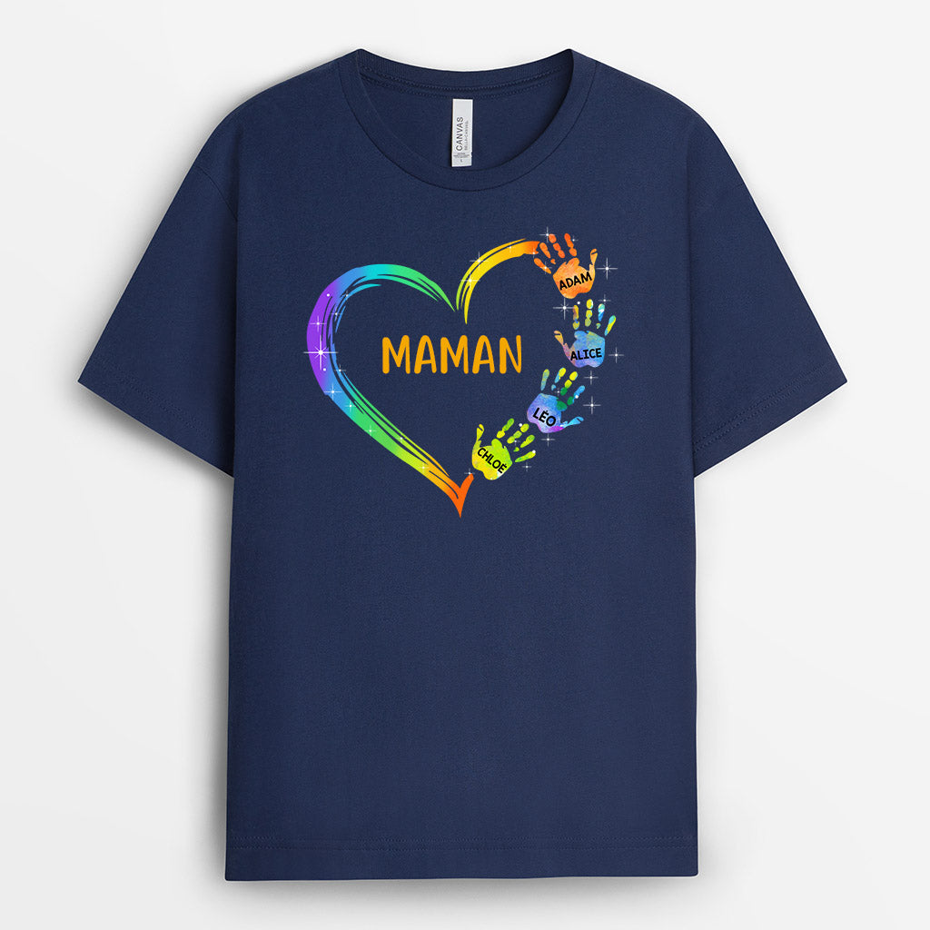 0042A030AFR1 present Personalisable T shirt coeur maman mamie mains_1a357334 15d3 4f68 900c 725f7602dca5