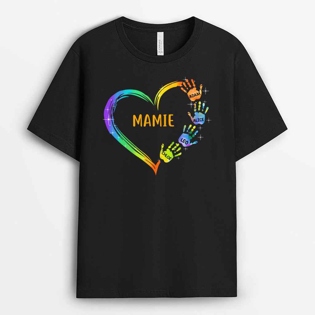 0042A030AFR2 present Personalisable T shirt coeur maman mamie mains_52fb934f ba9c 4450 b1a1 42ca661a2ac7