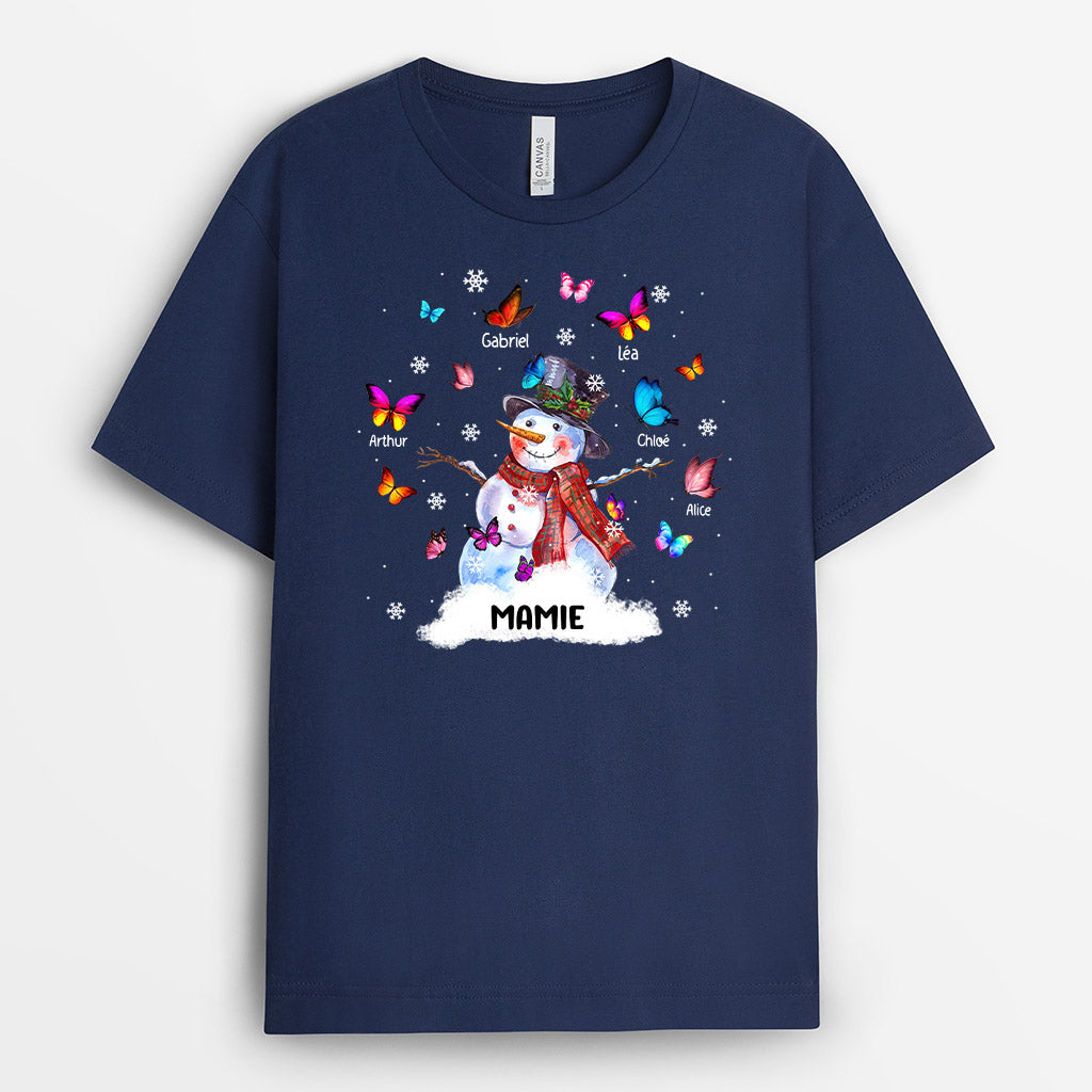 0058A010AFR1 cadeau Personalisable T shirt papillons mamie Noel_205f47c1 45fa 44d1 a1ed 2b72c1435d11