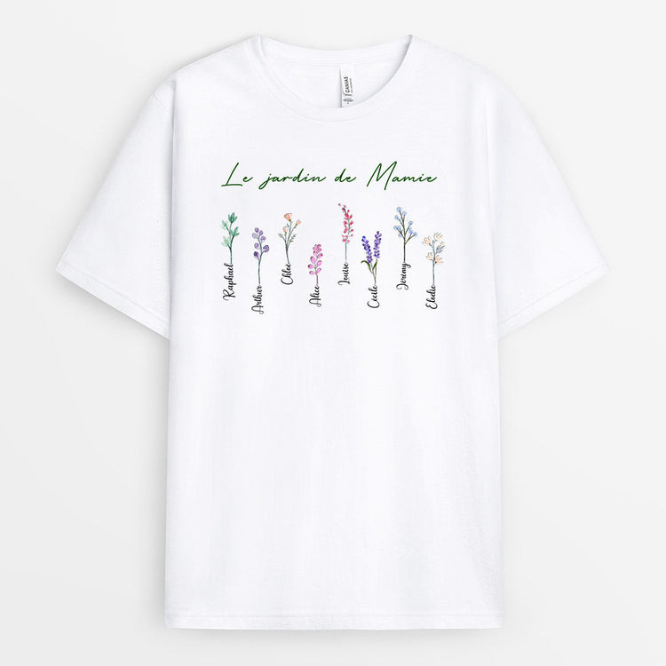 T-shirt Le jardin de Mamie Personnalisé