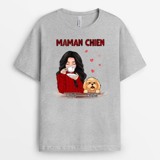 0067AFR1 cadeau Personalisable T shirt chien maman_b3a86913 45f2 4dc6 b2c5 91e629e07a4c