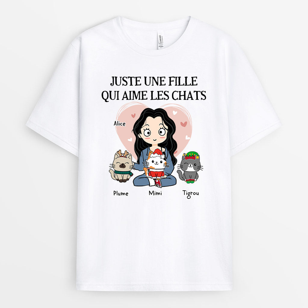 0082A040DFR1 present Personalisable T shirt chats fille_4eece4c5 f71f 4815 afd4 a7adb58c9e96