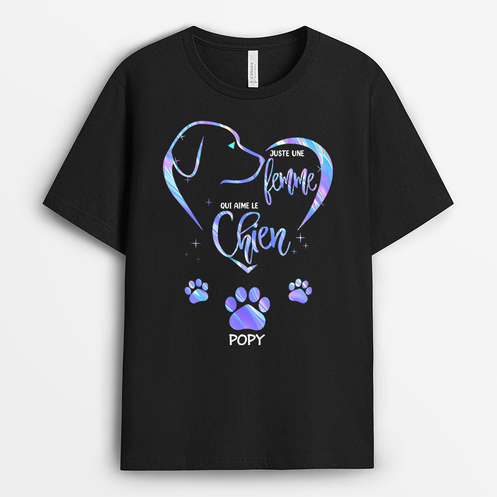 0136AFR1 present Personnalise T shirt chiens filles texte_cf97d1df d4c2 4992 8fff 301bef903e13