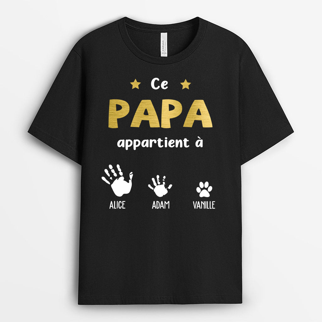 0256A140BFR2 present Personnalise T shirt mains papa papi_4483bb75 a6ef 4a55 9070 0c03ebc8e001