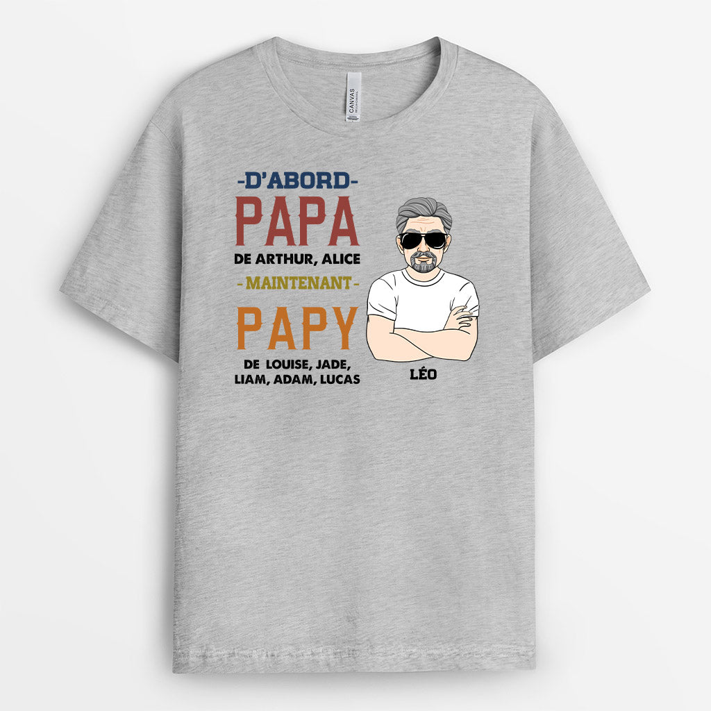 0259A140BFR2 present Personnalise T shirt homme papa papi texte_bcc4e8e7 5733 4bb8 b201 c99f33ed311b