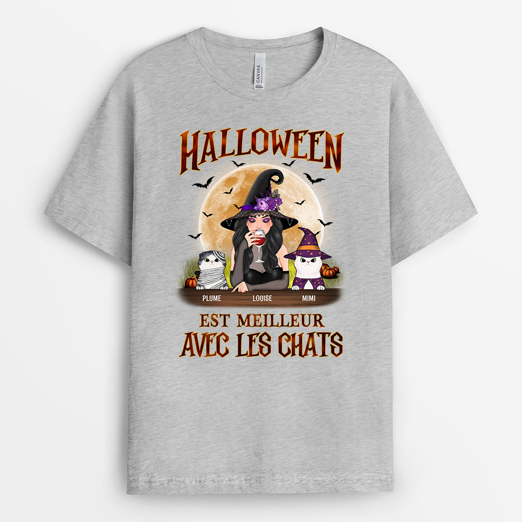 0452A235DFR2 Cadeau Personnalise T shirt Chat Maman Sorciere Halloween_1415a70a 0178 4c52 b9a7 6953408f43cf